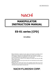 Manipulator Instruction Manual ES-01 NACHI