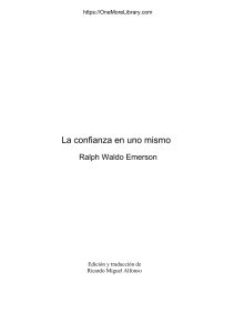 Confianza en uno mismo-Ralph Waldo Emerson