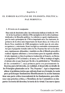 EL ESBOZO KANTIANO DE FILOSOFÍA POLÍTICA