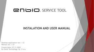 User manual EnbioServiceTool v1 0