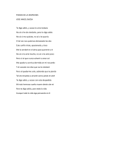 POEMA DE LA DESPEDIDA