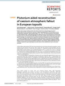 Plutonium aided reconstruction od caesium atmospheric fallout