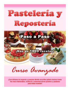 Pasteleria y reposteria - CURSO AVANZADO
