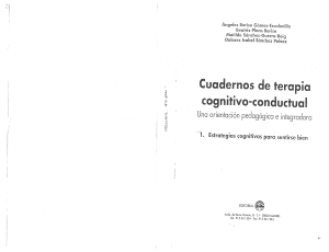 CUADERNO DE TERAPIA COGNITIVO CONDUCTUAL ++++Beríso () Cuadernos de Terapia Cognitiva