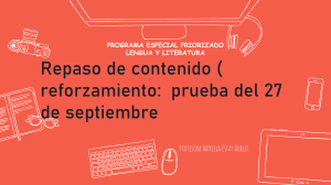 REPASO PARA  LA PRUEBA DE   SEPTIEMBRE  TERCEROS MEDIOS