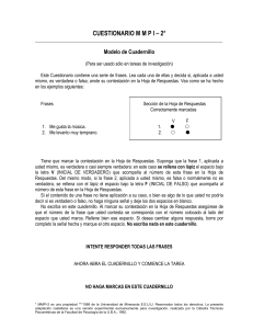 cuestionario mmpi-2 español