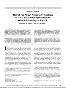 Angulo & DeThorne (2019) Narratives about autism
