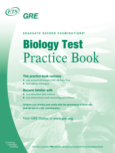 GRE-Biology test-Practice Book