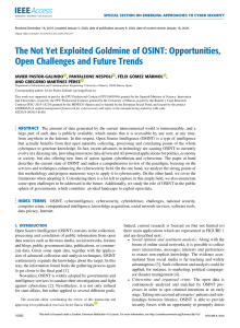 The Not Yet Exploited Goldmine of OSINT Opportunities Open Challenges and Future Trends