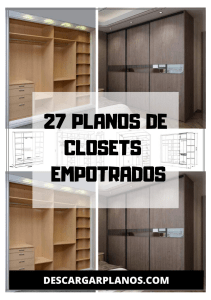 planos de closets de madera empotrados 