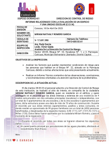 DCR-61 Informe de Caricuao bloque 22 - Informe Control de Riesgo