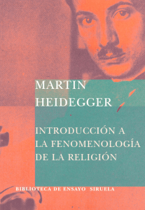 Martin Heidegger Introducción a la Fenomenología d 240301 224401