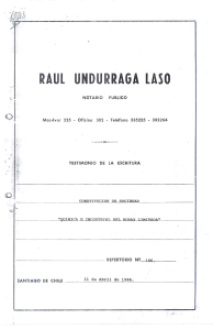 Escritura Publica de Constitucion Quiborax Ltda. 1986