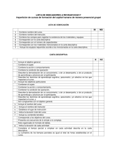 LISTA DE INDICADORES A REVISAR EC0217.1