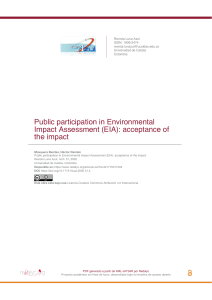 Public participation in EIA: acceptance of the impact