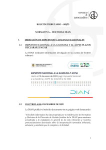 Boletín Tributario DIAN: Impuestos, Normativa y Doctrina