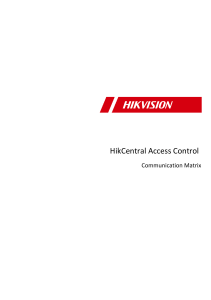HikCentral Access Control Communication Matrix V2.1 0511