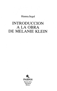 Segal Hanna - Introduccion A La Obra De Melanie Klein