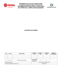 Criterios de Diseño para una planta de tratamiento de agua