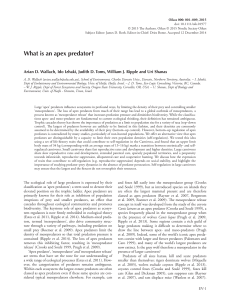 Apex predators - Arian Wallach, William Ripple et al.
