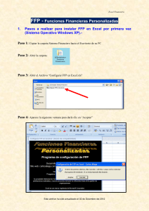 Manual de Instalación Sistema Financiero FFP Windows XP