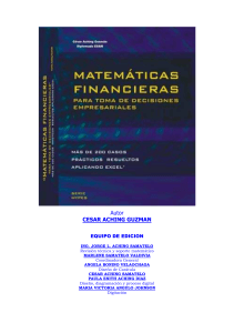 Matematicas Financieras Para la toma de