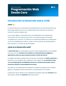 01 - Introducción al desarrollo web & HTML