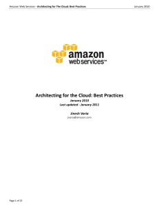 architecting in the cloud - best practices