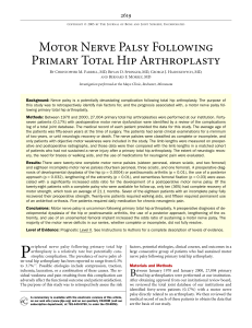 Motor Nerve Palsy Following