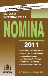 Estudio Integral de la Nomina 2011