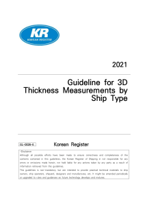 Guideline for 3D Thickness Measurements by Ship Type (1)