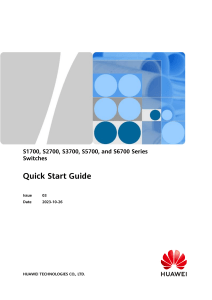 S5700 Series - Quick Start Guide