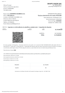 Factura De Venta #FEV398 Distripo Label