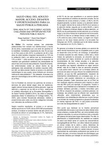 SALUD ORAL DEL ADULTO MAYOR ACCESO OPORTUNIDADES 