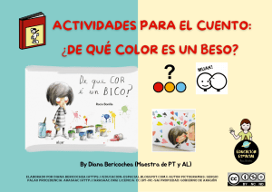 actividades cuento de que color es un beso