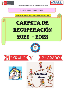 CARPETA DE RECUPERACION  EDUCACION FISICA -  1ERO Y 2DO GRADO 00001