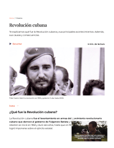 Revolución cubana - Qué fue, causas, consecuencias y más.. 