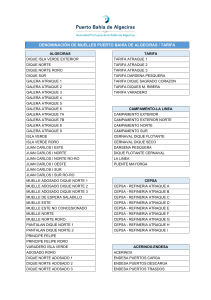 DENOMINACIÓN DE MUELLES PUERTO BAHÍA DE ALGECIRAS y PUERTO DE TARIFA