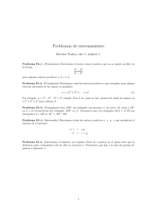 Problemas de Entrenamiento Matemáticos - Revista Tzaloa