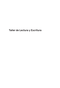 Cuadernillo Taller Lectura y Escritura UNPAZ (4ta Edición)