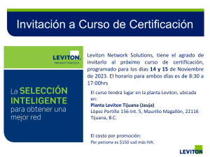 Invitación Curso Certificación Noviembre Tijuana 2023