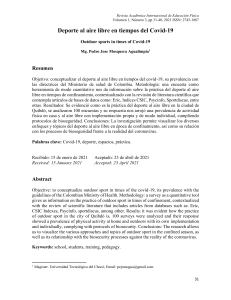 Deporte Al Aire Libre En Tiempos Del Covid19