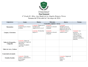 Plan semanal 4B