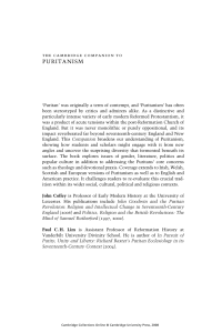 The Cambridge Companion to Puritanism +John Coffey, Paul C. H. Lim