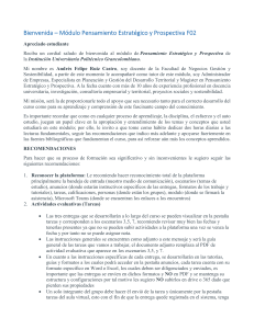 Guía del Módulo Pensamiento Estratégico y Prospectiva