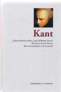 Aprender a pensar - 02 - Kant