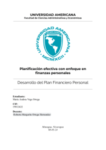 Plan Financiero Personal 