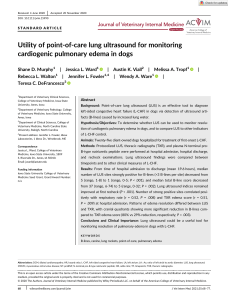 Veterinary Internal Medicne - 2020 - Murphy - Utility of point‐of‐care lung ultrasound for monitoring cardiogenic pulmonary