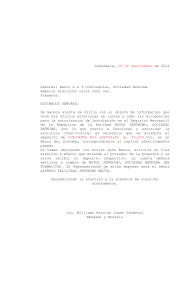 Ejemplo de escritura de constitución de empresas Guatemala