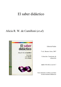 CAMILLONI. El saber didactico Capitulo 6 LA ENSEÑANZA.pdf (ULTIMO)